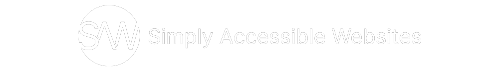 Simply Accessible Websites logo in white